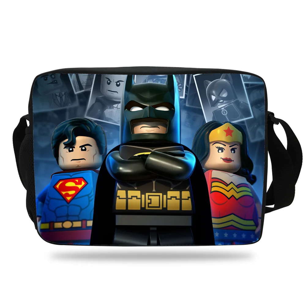 Новая модная школьная сумка-мессенджер с изображением Бэтмена из мультфильма для мальчиков и девочек, детская сумка через плечо с принтом