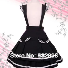 ; Милая Черная хлопковая юбка в стиле Лолиты