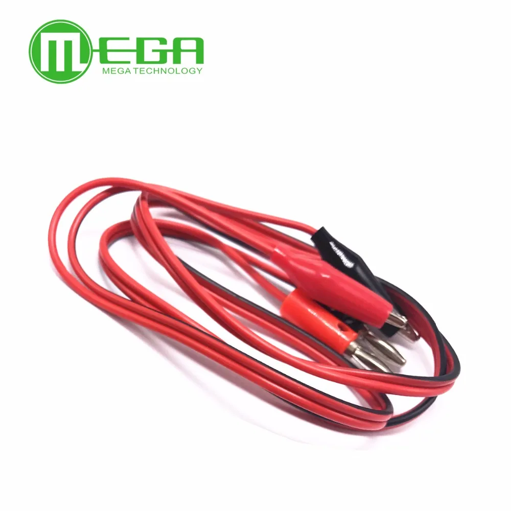 

Alligator Test Lead Clip To AV Banana Plug Connector TO Dual Tester Alligator Clip Probe Cable 1M