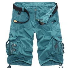 Рубашки домашние горячие Стиль армия камуфляж Шорты для женщин Для мужчин хлопка свободный работы Повседневное Короткие штаны 7 Размеры 4 цвета