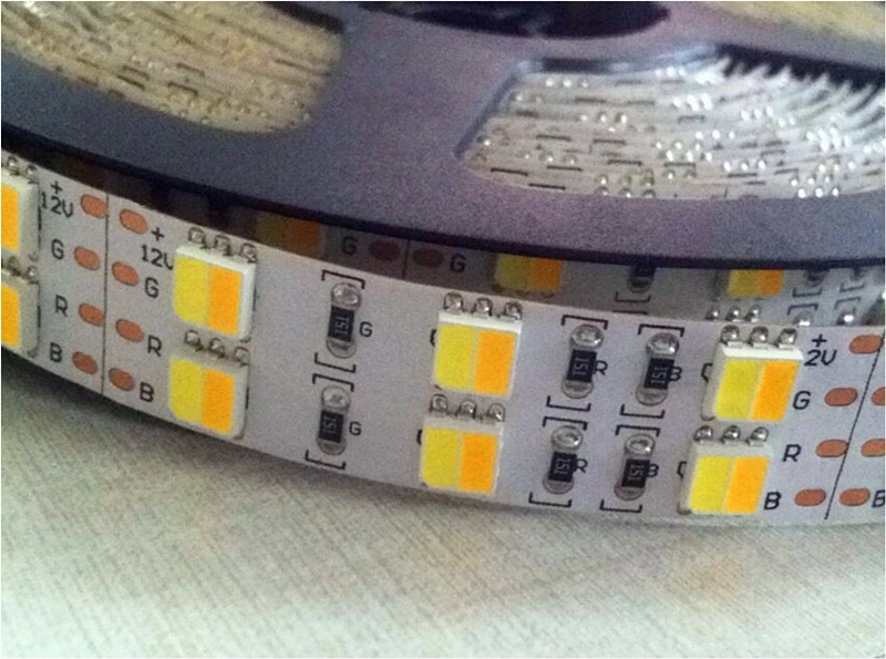 5m 12V 5050 120LEDs/m LED CT color temperature adjustable strip(warm white/cool white)28.8/mone led with two colors together | Лампы и