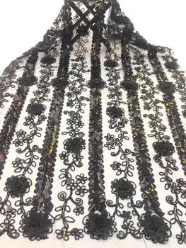 

best quality ZH-1204 embroidered African Tulle Lace Fabric African French Lace Fabric with embroidery