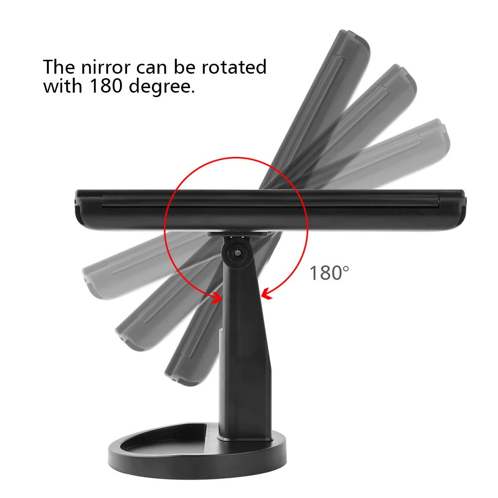 22 светодиоды Сенсорный экран зеркало для макияжа 1X/2X/3X увеличительное зеркала суета 3 складной регулируемый вращающийся на 180 градусов