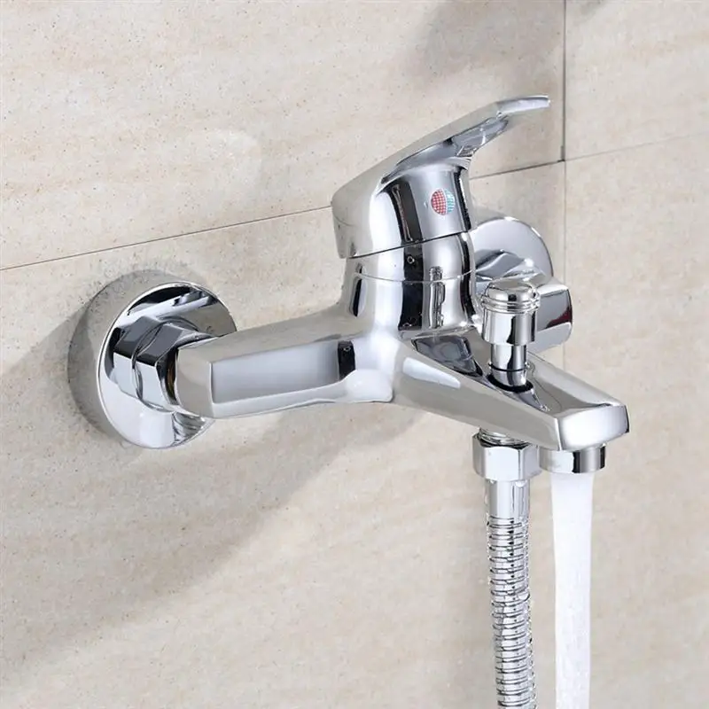 

1 PC Wall Mounted Faucet Hot Cold Water Mixed Tap Triple Shower Faucet Simple Shower Tap Bathtub For Bathroom Toilet