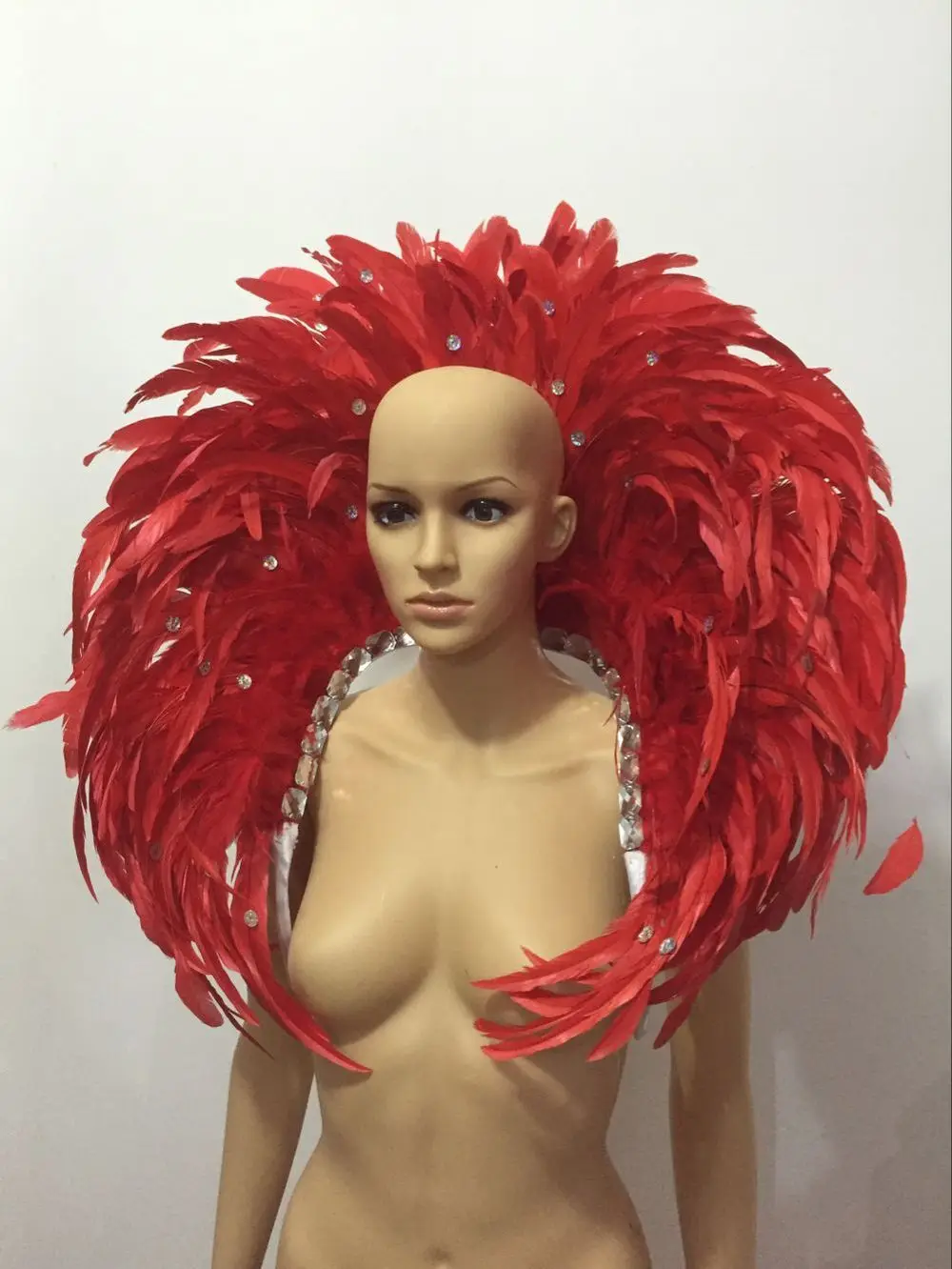 

Feather clothing Stage performance catwalk carnival Headdress flower pubs party Men's wear women's clothing