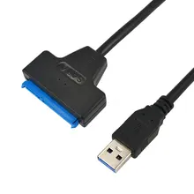 Kebidu Горячая 25 см супер скорость Micro USB 3,0 для SATA 22 Pin 2,5 дюймов жесткий диск драйвер SSD адаптер кабель конвертер