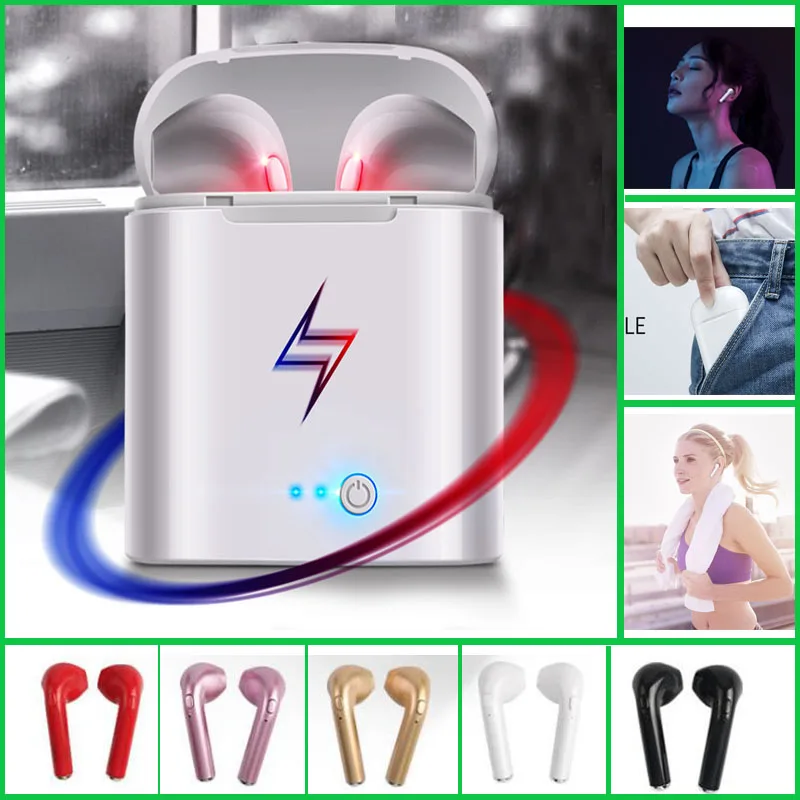 TWS беспроводные наушники i7S Bluetooth 5 0 стерео вкладыши гарнитура для смартфонов Android