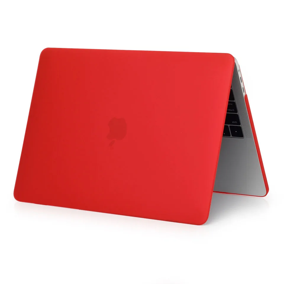 Чехол для ноутбука высокого качества для Apple macbook Air Pro retina 11 12 13 15 16 для Mac book 13 16 дюймов с сенсорной панелью+ чехол для клавиатуры - Цвет: Matte Red