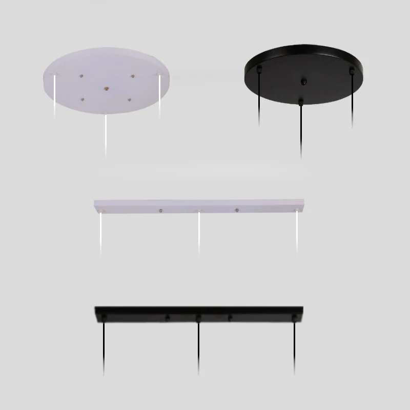 

Chandeliers Base High-grade Lighting Accessories black white Round Rectangular Ceiling base rose canopy Plate for pendant lamp