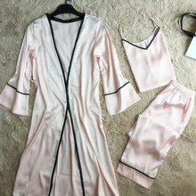 Inplusni женский пижамный комплект период и женский халат condolнуем брюки для отдыха ночная рубашка three-шт наборы Япония Пижама