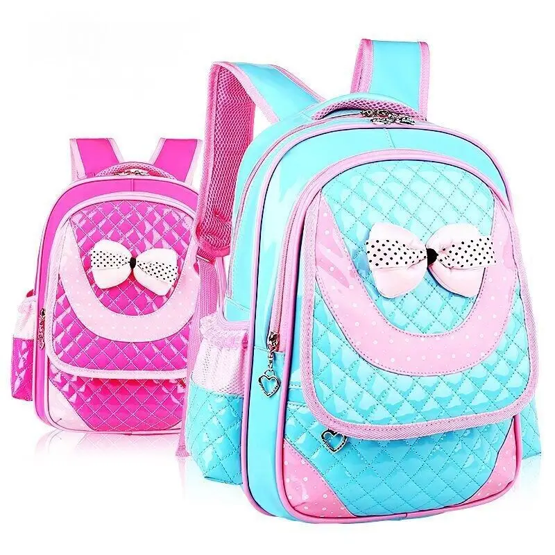 Hot new 2017 PU Leather girls school bag good quality children school bags kids backpack Grades