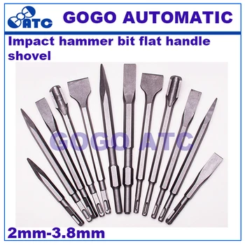 

Combination set Impact hammer bit flat handle shovel U-shaped chisel Four pits Round shank two-slot flat chisel cement slotted