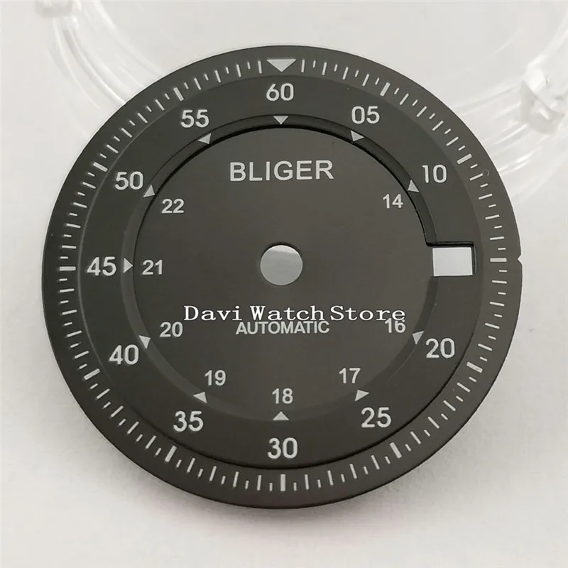 Черный циферблат Bliger 28 5 мм подходит для ETA 2836/2824 2813/3804 Miyota 82Series механизм A901 |