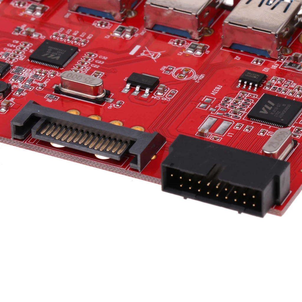 5 Ports PCI-E PCI Express Card to USB 3.0 19 Pin Connector Adapter