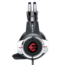 Auriculares Para Juegos profesionales con micrófono brillante Luz LED estéreo auriculares juego Auriculares Audifonos para Ordenador
