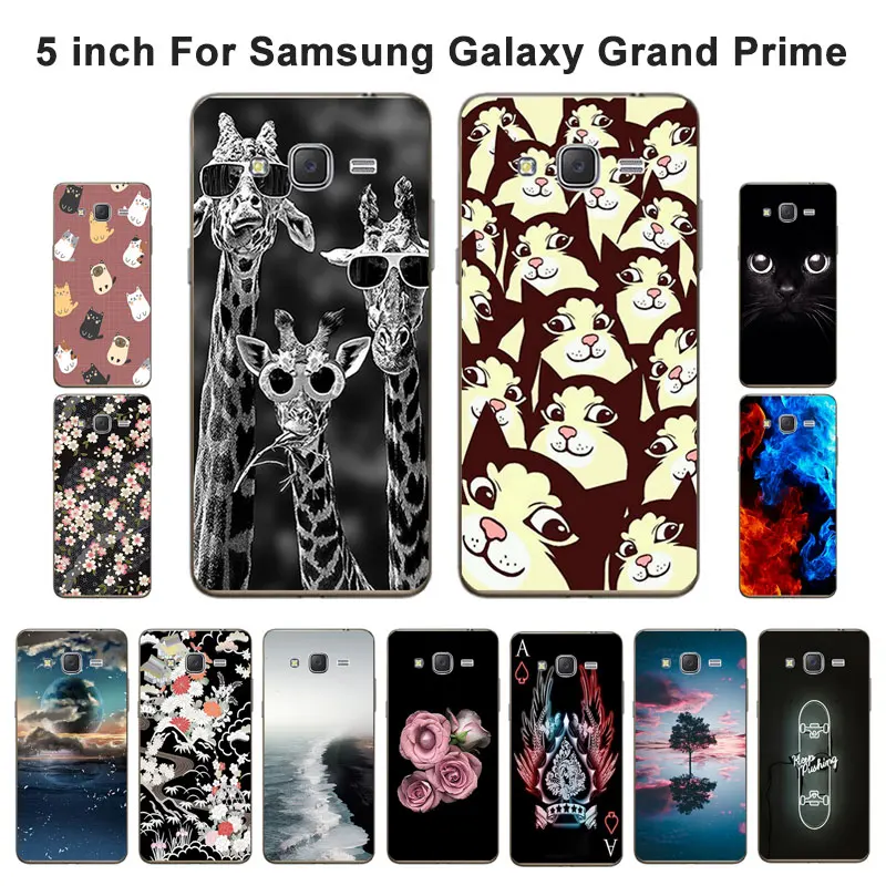 Чехол для Samsung Galaxy Grand Prime G530 Обложка чехлы 5 0 дюймов блестящий рисунок G 530 задняя