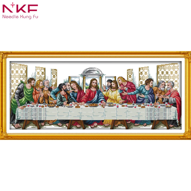 

Joy Sunday Last Supper 11CT DMC printed on canvas 14CT cross stitch set DIY Chinese cross stitch needlework kits Home Decor Gift