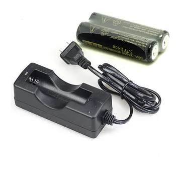 

2 PCS 18650 3.7V Rechargeable Battery with 18650 battery Charger(US or EU plug)