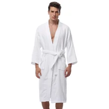 Мужское кимоно, халат, турецкие хлопковые халаты размера плюс, легкий длинный халат для мужчин, впитывающий после душа, халат, одежда для сна
