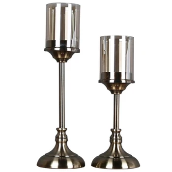 

Tealight Candle Holders Gold Home Decoration Accessories Modern Nordic Moro Tea Light Holder Glass Crystal Photophore Mariage 28