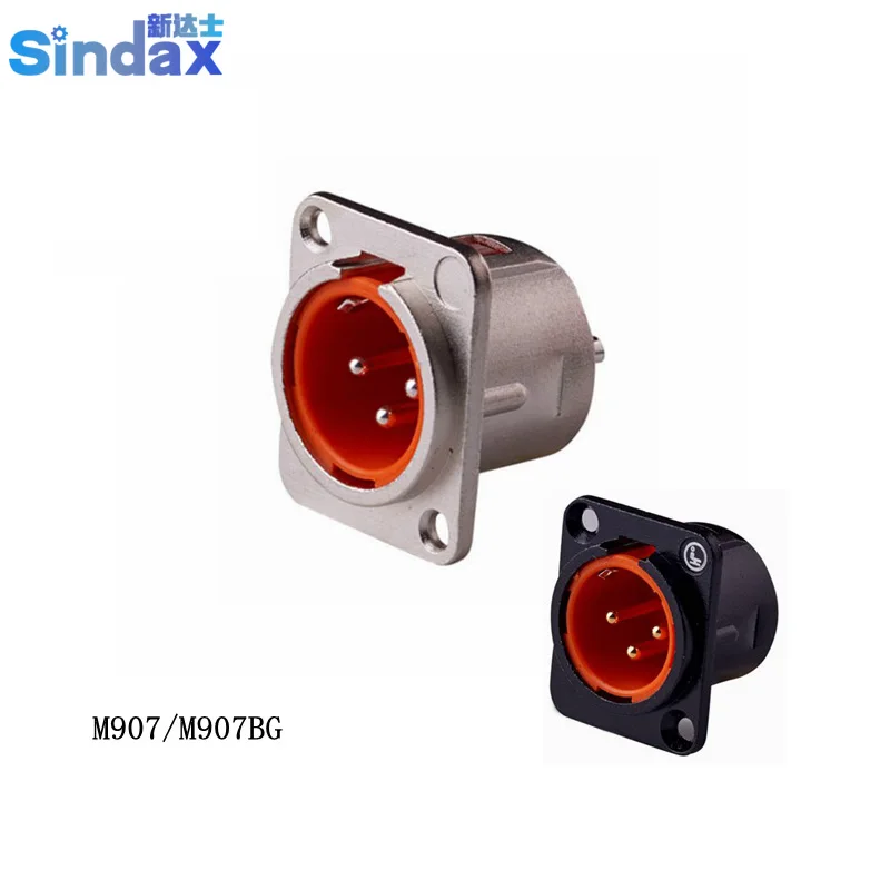 

XLR Connector 3 Pin XLR Male Plug XLR Panel Mount Wire Connector 2Pcs