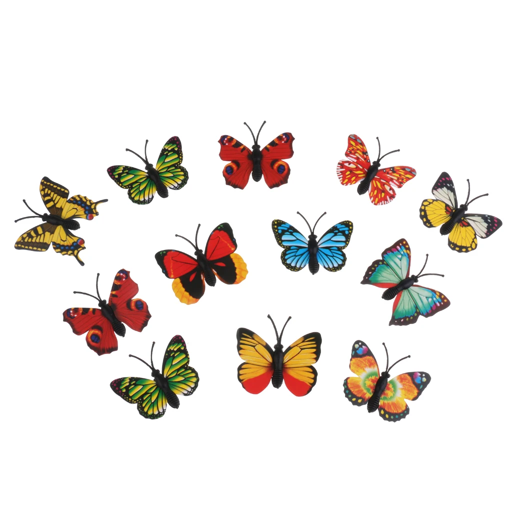 

Pack of 12pcs Multicolored Lifelike Butterfly Figurine Science & Nature Insects Model Kids Developmental Toy Collectibles