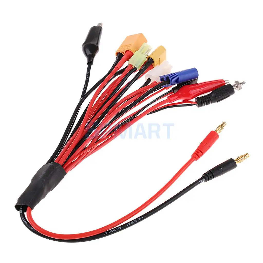 10 in 1 Multifunction Balance Charging Cable Wire XT60 XT90 T Plug EC5 JST JR FUTABA Plug Adapter