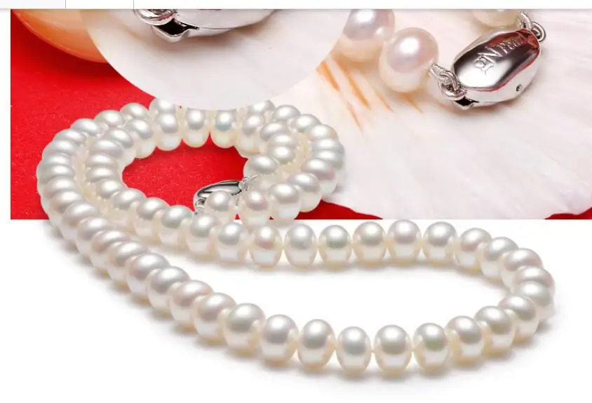 

noble women gift Jewelry Clasp Fine 10-11mm AAAA Grade Freshwater Pearl Long 45CM Necklaces Women's 925 Sterling $ Luxury Girls