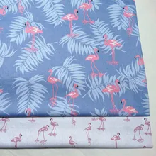 Фирменный дизайн, Модная хлопковая ткань с принтом фламинго, 50x160 см, для шитья, шитья, постельных принадлежностей