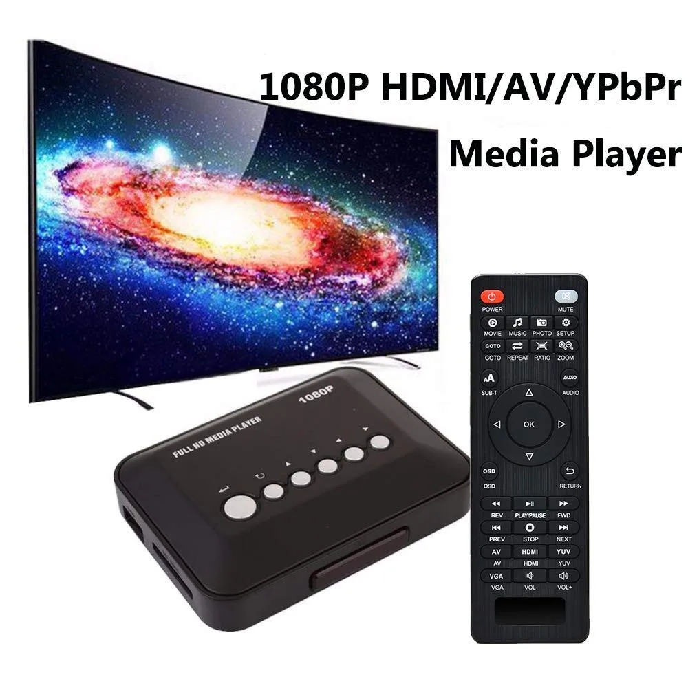 HD 1080 P USB жесткий диск плеер Масштабирование Multi Media Player MKV AVI RMVB ЕС/Великобритания Plug N.23