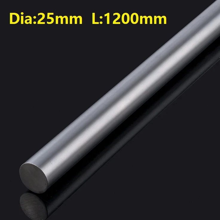 4pcs/lot 25mm linear shaft 1200mm long 25x1200mm hardened chromed plated shaft steel  for 3D printer parts