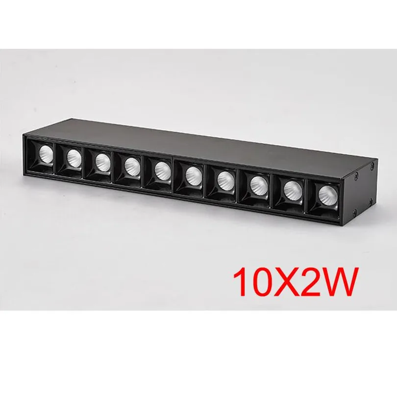 5x2W 10W 10x2W 20W 15x2W 30W светодиодная осветительная панель для офиса современной моды