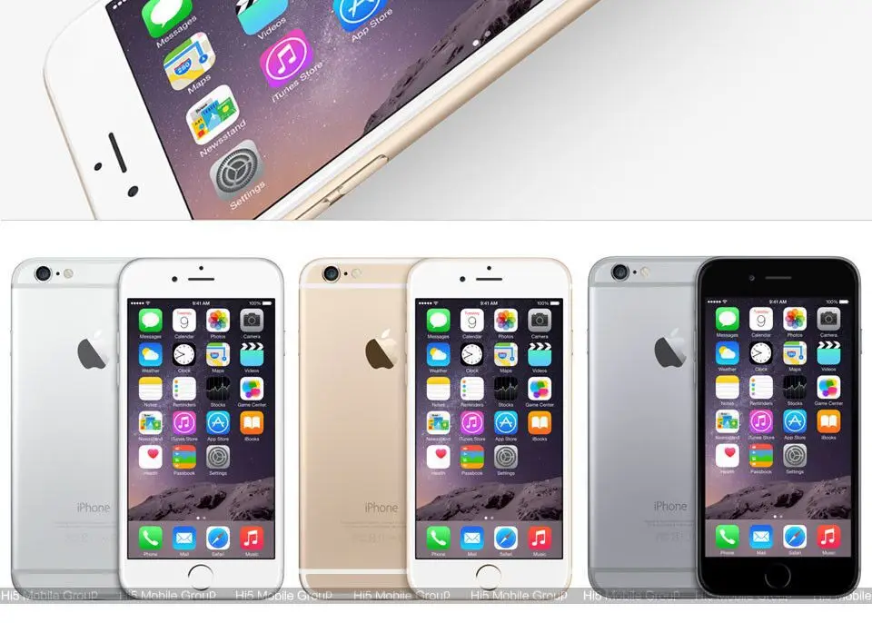 Разблокирована Apple iPhone 6 plus Dual Core 16 GB/64 GB/128 GB Встроенная память 5,5 "IOS 8MP Камера 4 K видео LTE отпечатков пальцев одного сим смарт телефон