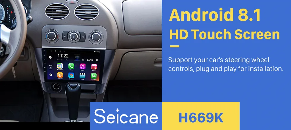 Cheap Seicane 9 " HD 1024*600 Android 8.1/7.1 Car GPS Navigation Radio Multimedia Player For 2014-2016 Mitsubishi Lancer with Wifi 0