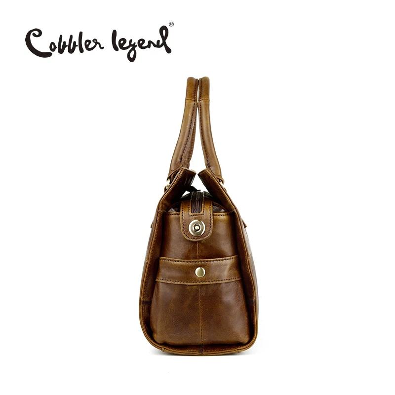Cobbler Legend ручная сумка из натуральной кожи женские сумки Женская Коричневая Сумка-тоут из воловьей кожи портфель женские сумки-мессенджеры