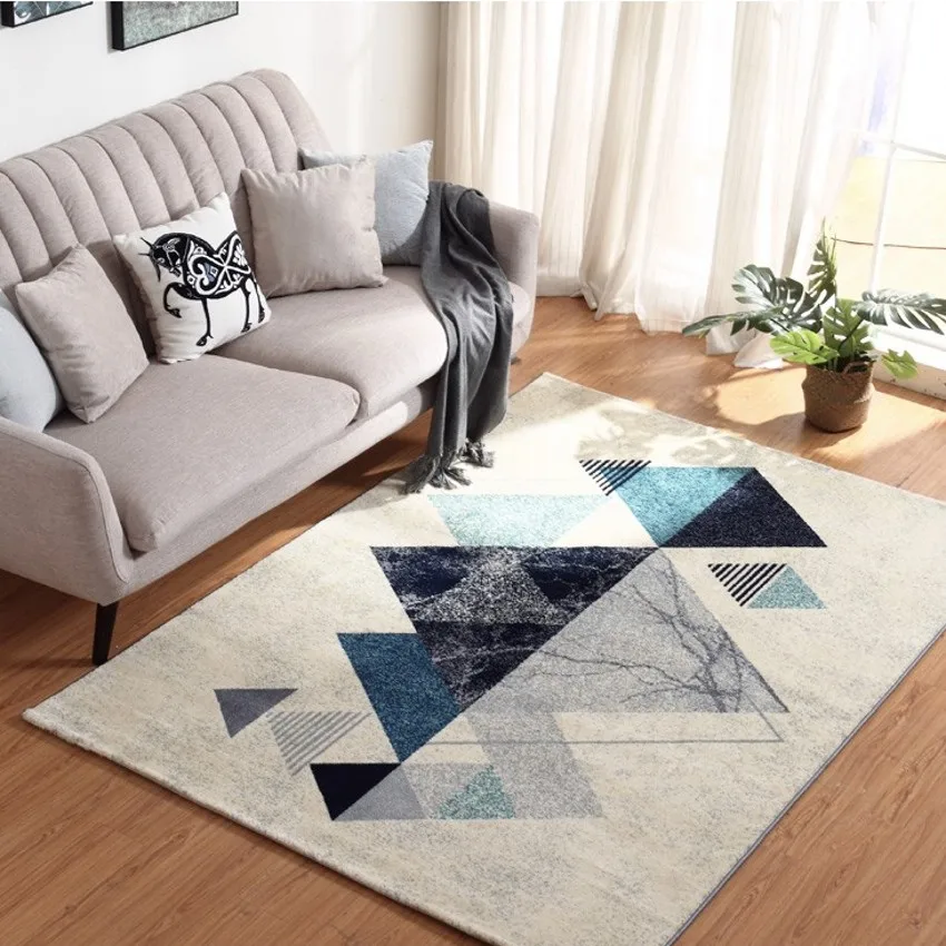 

Nordic style machine weaved geometric bedside carpet ,big size living room coffee table mat.,decoration office carpet