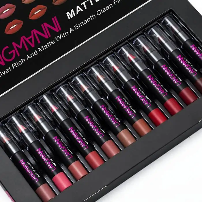 Matte Batom Caneta Líquido Veludo Esmalte Lábio Cosméticos Kg66 Kit 12 Pcs 13 Cheap Batom