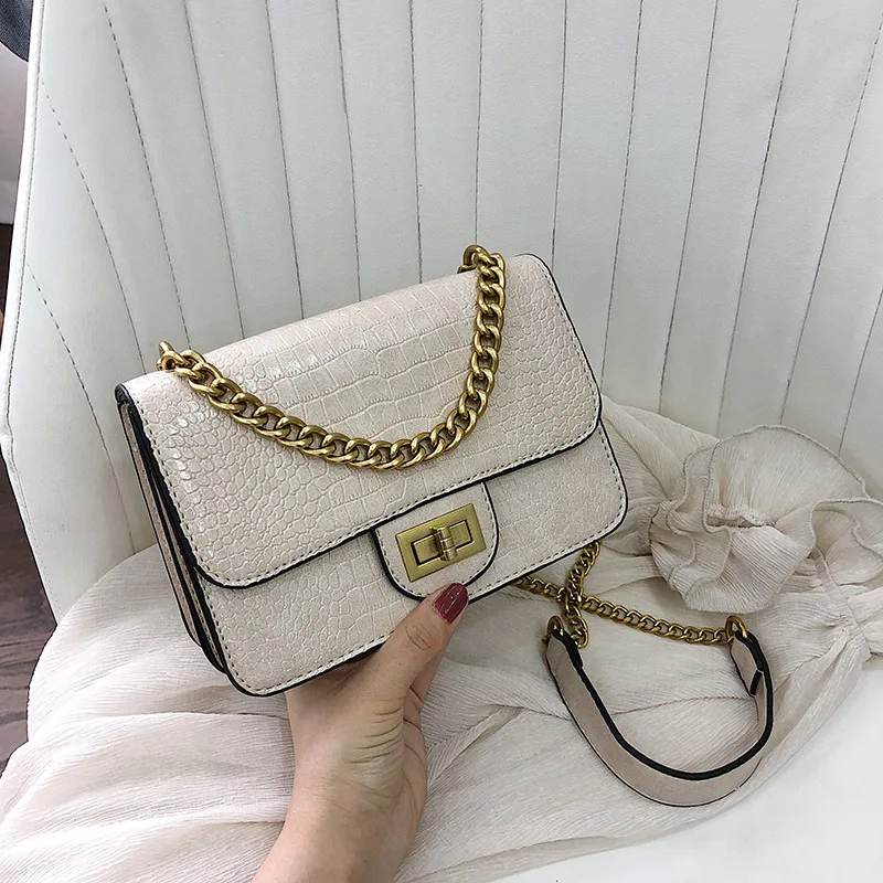 

Female Crocodile Pattern Crossbody Bags Women 2019 Quality Leather Luxury Handbag Designer Ladies Vintage Shoulder Messenger Bag