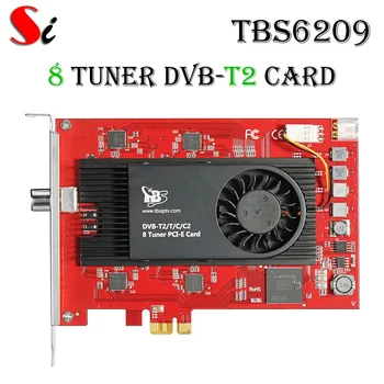 

TBS6209 Octa 8 Tuner DVB-T2 C2/T/C/ISDB-T PCIe Card for Terrestrial and cable TV