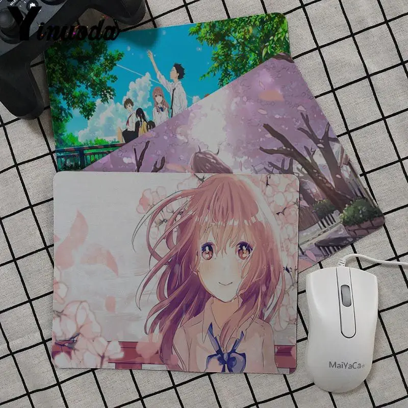 

Yinuoda Hot Sales A Silent Voice Laptop Gaming Mice Mousepad Keyboard Mat Desk Mat Small Size Computer desktop anime Mouse Pad