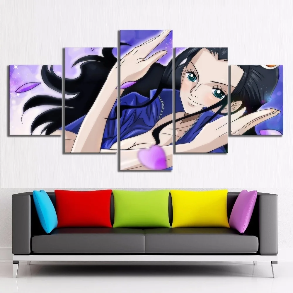 

5 Piece NICO ROBIN One Piece Cartoon Drawing Art HD Wall Pictures for Living Room Decor