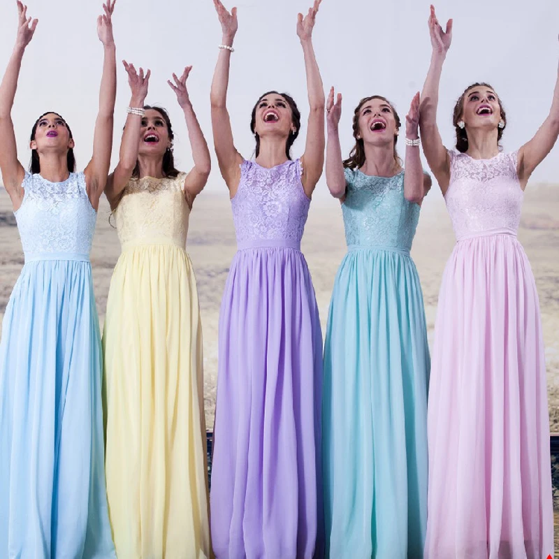 

robe de demoiselles d honneur pour mariage2019 new lace short sleeved A-Line coral colored bridesmaid dresses long plus size