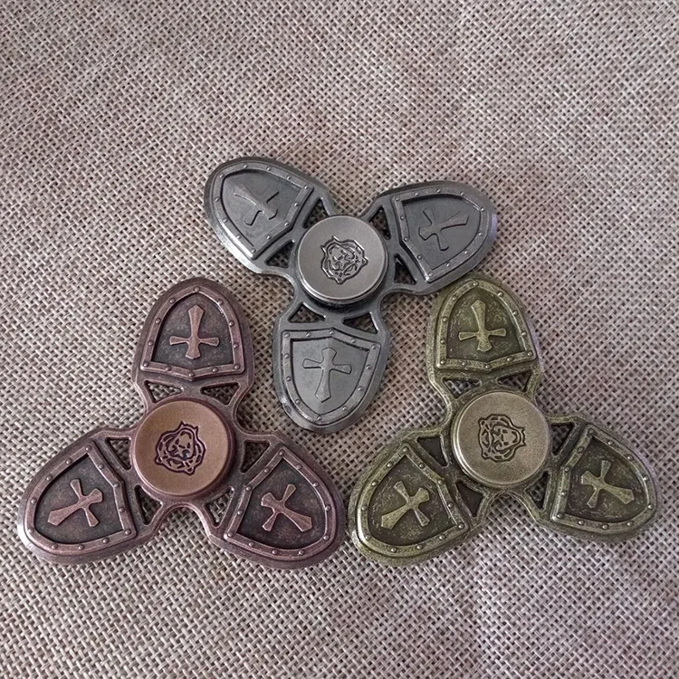 Fidget Spinner César o Grande Retro Cruzadas de Alta Qualidade bronze Mão Brinquedo EDC Mão Spinner Para O Autismo e TDAH