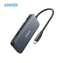 Anker USB C концентратор USB, 5 в 1 взаимный обмен данными между компьютером и периферийными устройствами с адаптером и 4K кабель-Переходник USB C на HDMI, светодиодный дисплей, SD/TF Card Reader устройство чтения карт, с 2 портами(стандарт 3,0 Порты для MacBook Pro, Chromebook и многое другое