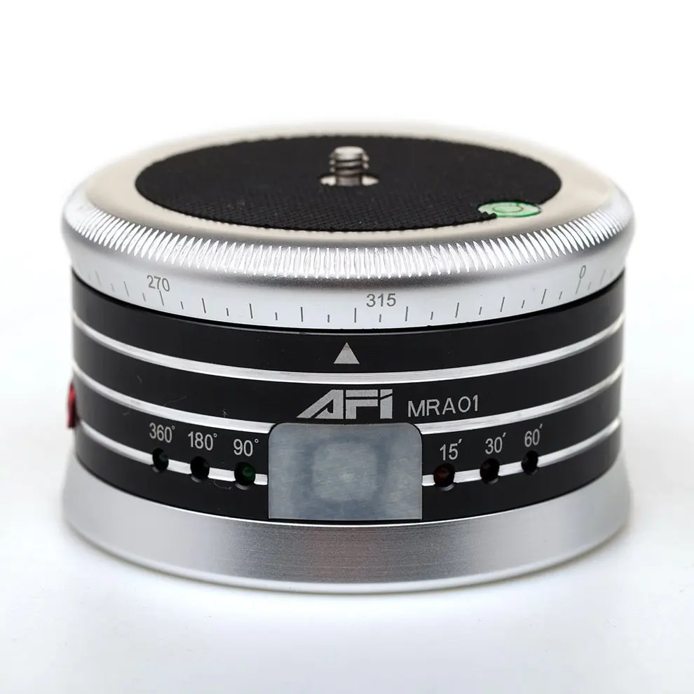 

AFI MRA01 Mini Gray Electric Tripod Head 360-Degree Panorama Head Professional Metal Ball Head For GoPro Action Camera Phone