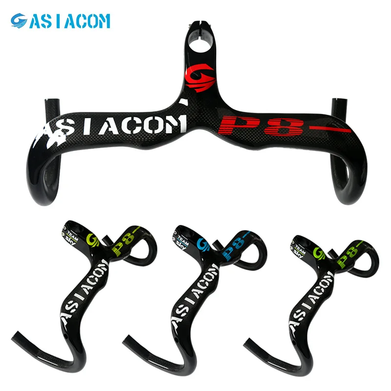 

ASIACOM 3K Full Carbon Fiber Integrated Road Bicycle Handlebar 3K Matte Road Bike Handle Bent bars 28.6*440/420/440MM