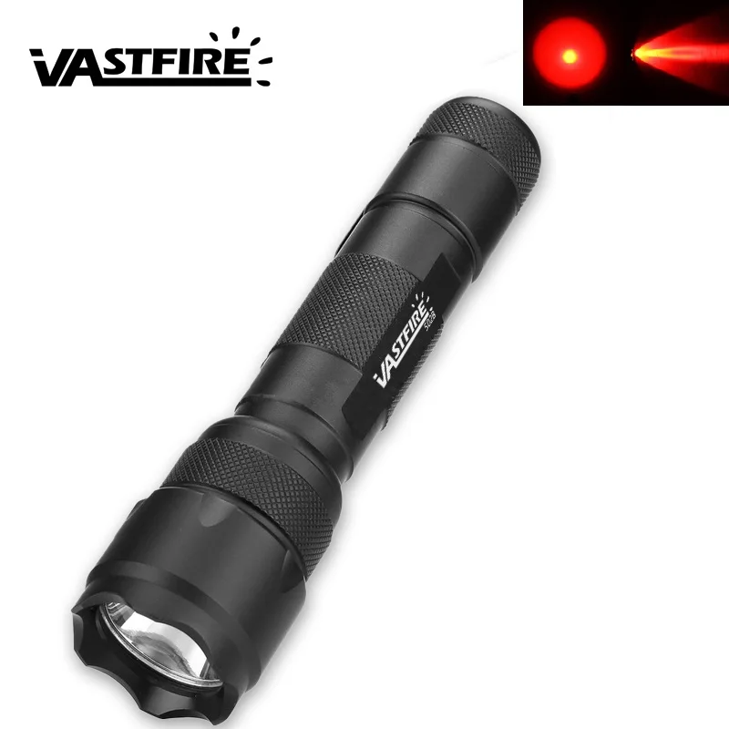 Светодиодный фонарик VastFire 350LM Q5 красного цвета охотничьи фонарики + аккумулятор
