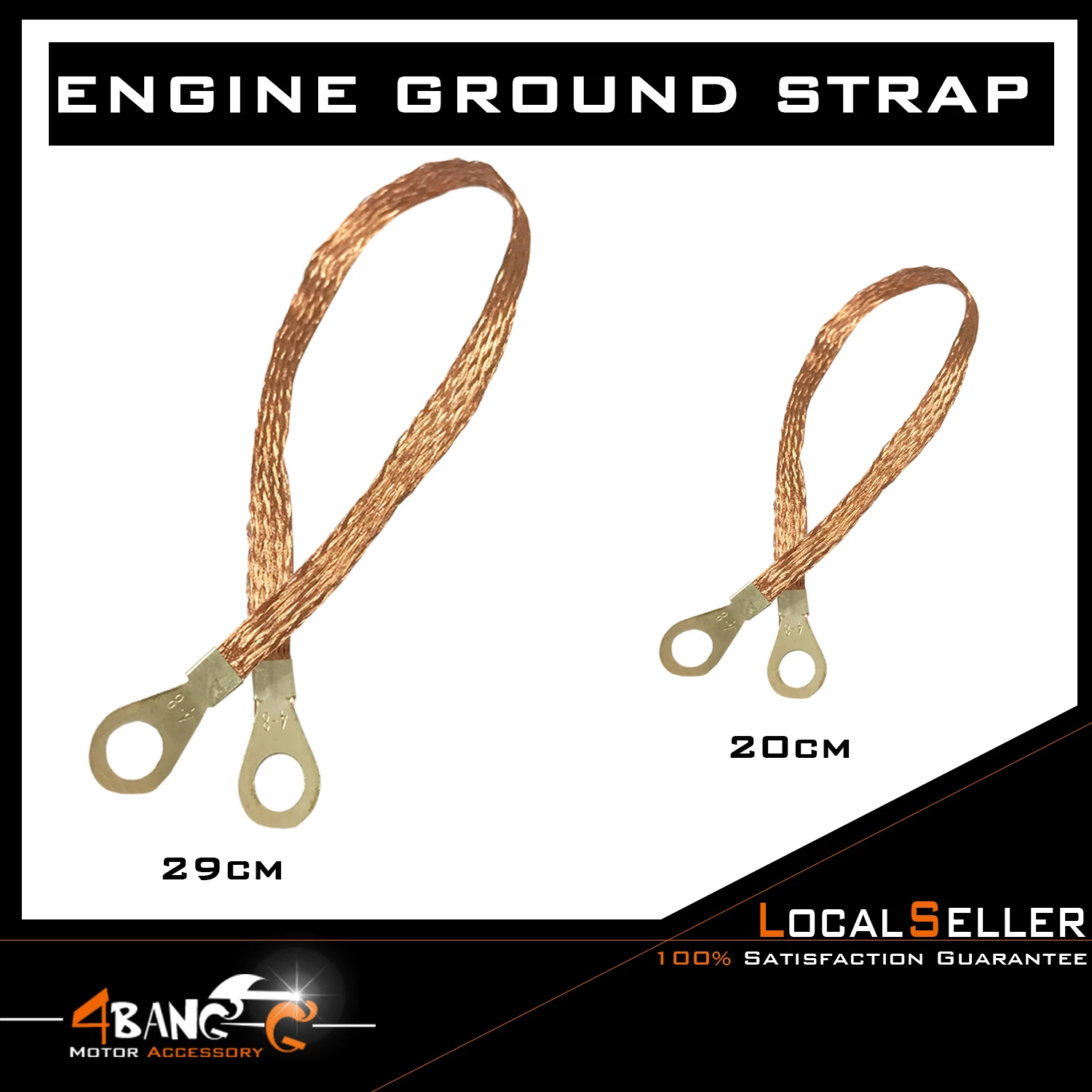 20cm（8")* 4+ 30cm(11")* 4 Automotive Non-automotive Body Frame Firewall Engine Ground Strap