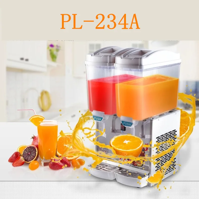 

CE Double cylinder spraying/stirring juicer machine,Hitachi compressor Cold and hot blender,54L stainless steel drink dispenser