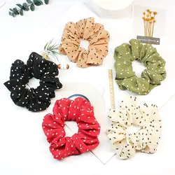 Модные обувь для девочек 2019 аксессуары волос Leopard Scrunchie для женщин летние резинки для волос с принтом в горошек Эластичный Тюрбан Scrunchy